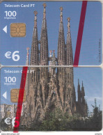 PORTUGAL - Puzzle Of 2 Cards, Sagrada Familia/Barcelona, Tirage 30000, 06/02, Mint - Portogallo