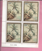 POLYNESIE FRANCAISE POSTE AERIENNE LOT  DE 4 TIMBRES 40FR  Neuf  Avec Coin Date 15 5  1974 - Ungebraucht