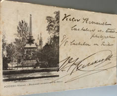 86 Poitiers 1900 (et Oui) Monuments  Aux Morts 1870-71 -dos Simple -correspondance Recto - Poitiers