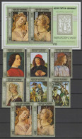 Aden - Kathiri State In Hadhramaut 1967 Paintings Botticelli Set Of 8 + S/s MNH - Other & Unclassified