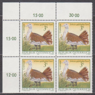 1982 , Mi 1717 ** (2) - 4er Block Postfrisch -  Naturschutz : Gefährdete Tiere - Großtrappe - Nuovi