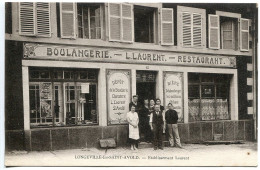 RARE CPA Non écrite * LONGEVILLE Lès SAINT AVOLD Etablissement Laurent * Boulangerie Restaurant Animée - Other & Unclassified