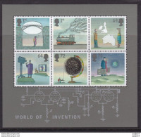 GB - UK Great Britain 2007 Mi Bl 35 Mini Sheet Celebrating The World Of Invention 1st Series Train MNH** - Ungebraucht