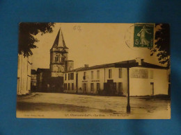 17) Le Gua - N°527 - Place De L'eglise (hôtel Rabin, Café Du Centre, Chocolat Vinay) - Année:1909 - EDIT: Braun - Autres & Non Classés