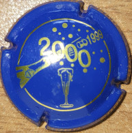 Capsule Champagne De VIGNERONS Série An 2000, Bleu & Or Nr 622 - Autres & Non Classés