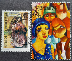 Bresil Brasil Brazil 1974 Exposition Philatelique Exhibition Peinture Painting Yvert 1131 BF35 O Used - Used Stamps