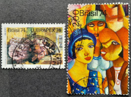 Bresil Brasil Brazil 1974 Exposition Philatelique Exhibition Peinture Painting Yvert 1131 BF35 O Used - Other & Unclassified