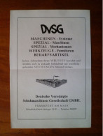 Publicité Pour Industrie De La Chaussure En RFA 1958 Outillage Vereinigte Schuhmaschinen Gesellschaft DVSG Frankfurt - Advertising