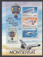 Montserrat - 1983 - 200 Years Of Manned Fligth - Yv Bf 25 - Autres (Air)