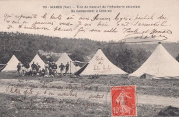 83 / SIGNES / TIR DE COMBAT DE L INFANTERIE COLONIALE / UN CAMPEMENT A CHIBRON - Signes