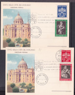 1963 Vaticano - Vatican INTERI POSTALI 2 Cartoline Postali (10/11) Annullo 29/9/63 - Interi Postali