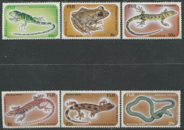 Fiji:Unused Stamps Serie Lizards, Snake And Frog, 1986, MNH - Autres & Non Classés