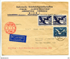 LAI Primo Volo Vienna/Roma Del 20.7.54 - 1946-60: Marcophilie