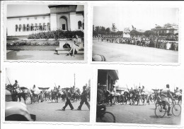 Lot De 4 PHOTOS - Arrivée Du G. JUIN à CASA En 1947 (3) Et Palais De Justice En 1942 - Ft 8 X 6 Cm - War, Military