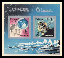 Ajman - 2984/ BLOC N° A 8 B Space Research Non Dentelé Imperf Overprint New Currency Neuf ** MNH - Asien