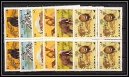 Ajman - 2999c/ N°412/417 A Mammals Zebra Zebre Lion Elephant Ours Bear Rhinoceros Dromedary Neuf ** MNH Bloc 4 - Roofkatten