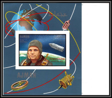 Ajman - 2946b N°141 B Gagarine Gagarin Espace Space Deluxe Sheet Neuf ** MNH OVERPRINT Proof Non Dentelé Imperf - Asia
