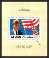 Ajman - 2905a/ Bloc N°122 A (445) Kennedy Edward 1969 Human Rights Ovrprint Specimen Surcharge Rouge Neuf ** MNH  - Ajman