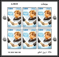 Ajman - 2904c/ N°302 B Kennedy 1968 Human Rights Non Dentelé Imperf Proof Neuf ** MNH Feuille Complete (sheet) - Ajman