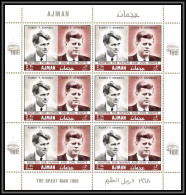 Ajman - 2901/ N°299 A Kennedy 1968 Human And Civil Rights Neuf ** MNH Feuille Complete (sheet) - Ajman
