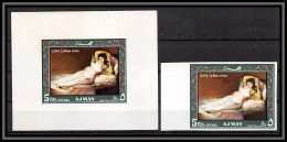 Ajman - 2883/ Bloc + Timbre N° 439 Goya Maya Tableau (Painting) Neuf ** MNH - Ajman