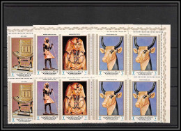 Ajman - 2767a/ N°1292/1295 A Neuf ** MNH Tutankhamun's Tomb Toutânkhamon 1972 Egypte Egypt Bloc 4 - Ajman