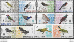 1967 Samoa E Sisifo Birds 12v. MNH SG N. 280/89b - Other & Unclassified