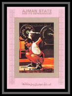 Ajman - 2748/ N° 2605 Weightlifting Haltérophilie Deluxe Bloc ** MNH (rose Pink)jeux Olympiques (olympic Games) - Weightlifting