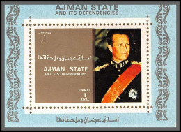 Ajman - 2728c N°2592 Baudouin King Of Belgium Belgique Deluxe Miniature Sheet Bleu ** MNH 1973 European Community Member - Ajman