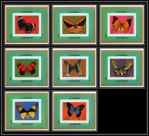 Ajman - 2736/ N°747 / 754 Papillons (butterflies) Deluxe Miniature Sheets 1971 - Ajman