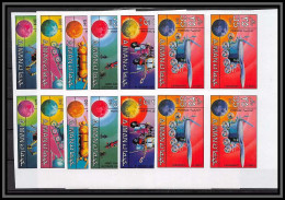 Ajman - 2702b N°1216/1221 B Espace Space Research 1971 Luna 17 Apollo 14 Oshumi Lunochod MNH Non Dentelé Imperf Bloc 4 - Ajman