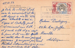 France Timbre N°953 Seul Sur Carte Postale Cachet 1953 , Timbre Tour De France Cycliste - Briefe U. Dokumente