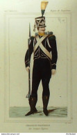 Costume Militaire Chasseur Voltigeur De Troupes Légères Sous Napoléon - Estampes & Gravures