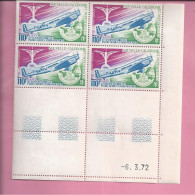 NOUVELLE CALEDONIE  POSTE AERIENNE LOT  DE 4 TIMBRES 110FR  Neuf  Avec Coin Date 6 3 1972 - Unused Stamps