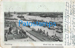 229739 GERMANY HAMBURG VIEW FROM THE LAKE OBSERVATORY & SHIP CIRCULATED TO PORTUGAL POSTAL POSTCARD - Autres & Non Classés