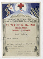 Croce Rossa Italiana Giovanile - Diploma Da Compilare - Anni '30 - Unclassified