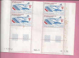 NOUVELLE CALEDONIE  POSTE AERIENNE LOT  DE 4 TIMBRES 147FR  Neuf  Avec Coin Date 6 1 1976 CONCORDE - Unused Stamps