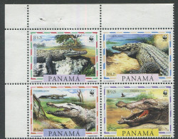 Panama:Unused Stamps Serie WWF, Crocodiles, 1997, MNH, Corner - Altri & Non Classificati