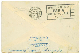 P3482 - FRANCE , LETTER FROM AUTRANS TO MARSEILLE, CANCELLED ON ARRIVAL WITH THE RARE, MARSEILLE B.CHES DU RHONE SLOGAN - Sommer 1924: Paris
