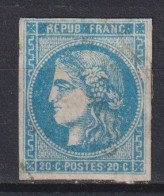 France: Y&T N° 45A Oblitéré(s). Petit Défaut, Rep. 1 - 1870 Bordeaux Printing