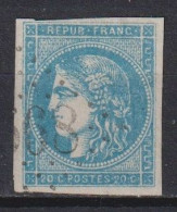 France: Y&T N° 45B Oblitéré(s). Rep.3 - 1870 Bordeaux Printing