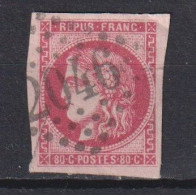 France: Y&T N° 49 Oblitéré(s). Fortement Coupé - 1870 Bordeaux Printing