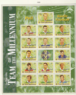 1999 MNH Ireland Mi 1150-64, Team Of The Millenium - Blocs-feuillets