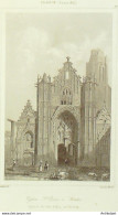 France (60) Senlis église St-Pierre 1830 - Stiche & Gravuren