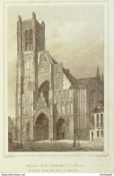 France (89) Auxerre Cathédrale 1830 - Stiche & Gravuren