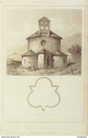 France (66) Planes église Du Languedoc 1830 - Stiche & Gravuren