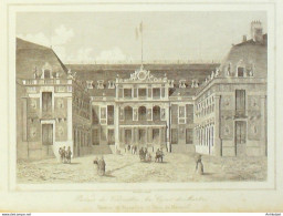 France (78) Versailles Palaiscour De Marbre 1830 - Stiche & Gravuren