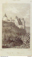 France (28) Chateaudun Château Danois 1824 - Stiche & Gravuren