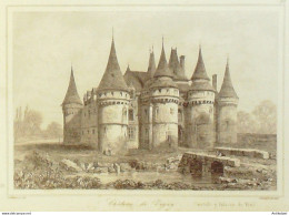 France (95) Vigny Châetau 1830 - Stiche & Gravuren
