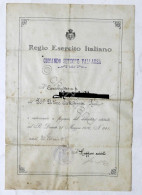 WWI - Comando Vallarsa - Autorizzazione A Fregiarsi Di Distintivo - 1918 - Documents